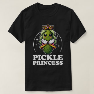 キュートなキュウリのプリンセス かわいい ピクルス女王 面白い Tシャツ