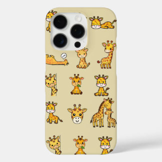 キュートなキリンのパターンのスマホケース – かわいいカワイイ iPhone 16 PROケース