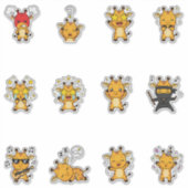 キュートなキリンの絵文字ステッカーパック シール (正面)