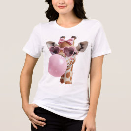 キュートなキリンの風船ガムTシャツ トライブレンドTシャツ