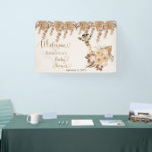 キュートなキリンぼほ乾燥した草赤ちゃんシャワー 横断幕 (トレードショー)