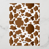 キュートなキリンぼほ乾燥した草赤ちゃんシャワー 箔招待状 (裏面)