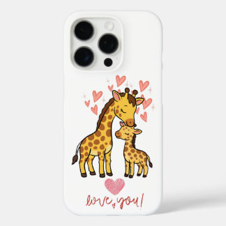 キュートなキリン母子 iPhone 16 PROケース