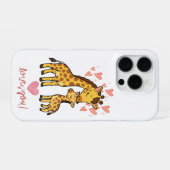 キュートなキリン母子 iPhoneケース (裏面横)