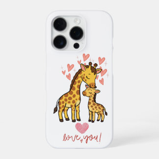 キュートなキリン母子 iPhone 16 PROケース