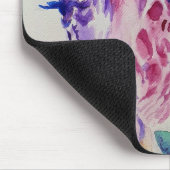 キュートなキリン水絵画色のマウスマットフローラ マウスパッド (コーナー)