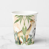 キュートなキリン、ゼブラ葉ーズ赤ちゃんシャワー 紙コップ (右)