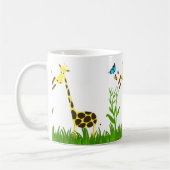 キュートなキリンinガーデンマグカップ コーヒーマグカップ (左)