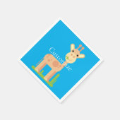 キュートなキリンMunching Thunder_Cove スタンダードカクテルナプキン (角)