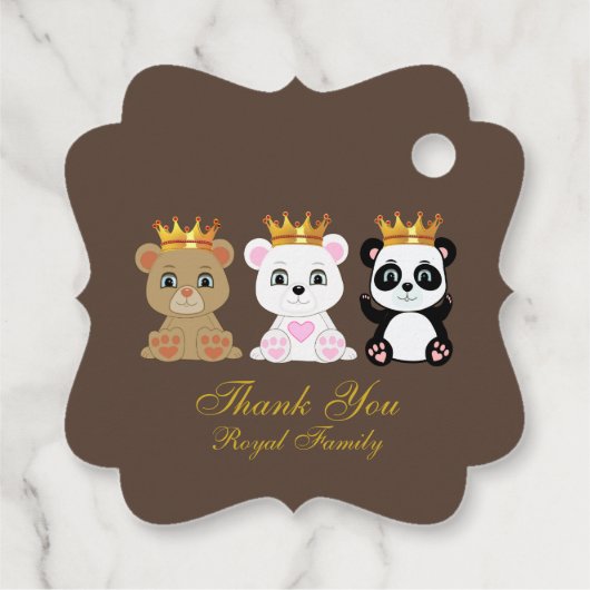 キュートなキングがブラウンに感謝 フェイバータグ (裏面)