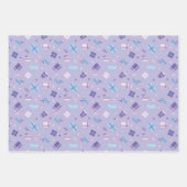 キュートなギフトパターン ラッピングペーパーシート (正面3)