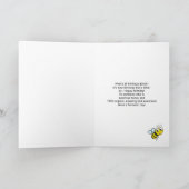 キュートなクイーンビーと王冠の誕生日 カード (内部)