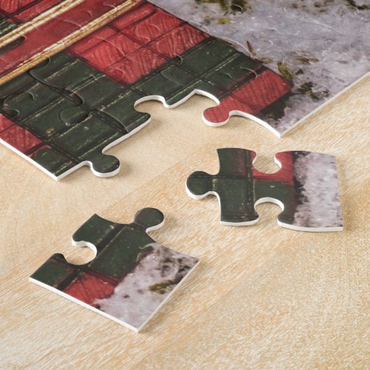 キュートなクマのスノーグローブ ジグソーパズル (側面)