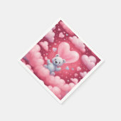 キュートなクマのテーブルナプキン スタンダードカクテルナプキン (角)