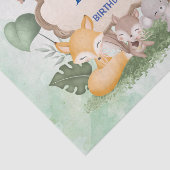 キュートなクマのリス熱帯ジャングルバースデーパーティー 薄葉紙 (詳細)