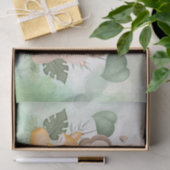 キュートなクマのリス熱帯ジャングルバースデーパーティー 薄葉紙 (ギフト)