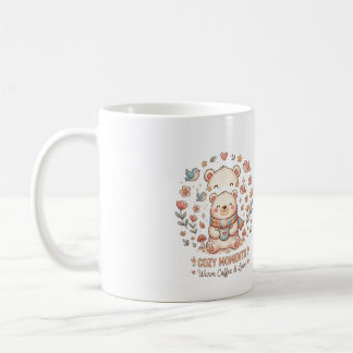 キュートなクマの温かなひととき マグカップデザイン - あたたか コーヒーマグカップ