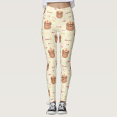 キュートなクマの部族柄 レギンス (正面)