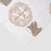 キュートなクマ熱い気球モノグラム男女兼用 薄葉紙 (詳細)