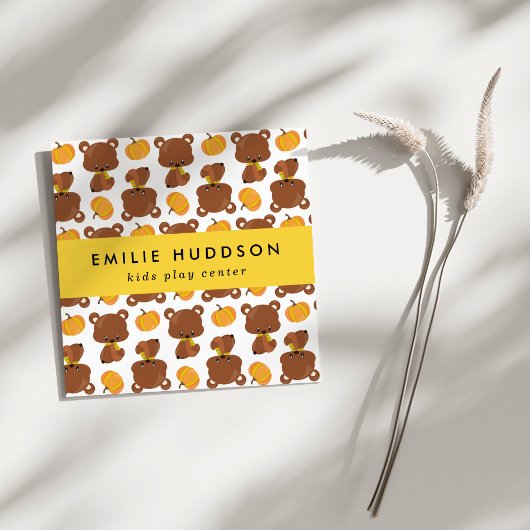 キュートなクマ、キッズセ遊ンター、アクティビティセンター スクエア名刺