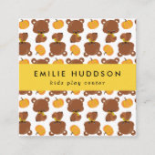 キュートなクマ、キッズセ遊ンター、アクティビティセンター スクエア名刺 (正面)