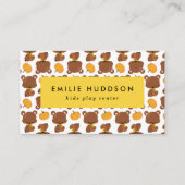 キュートなクマ、キッズセ遊ンター、アクティビティセンター 名刺 (正面)