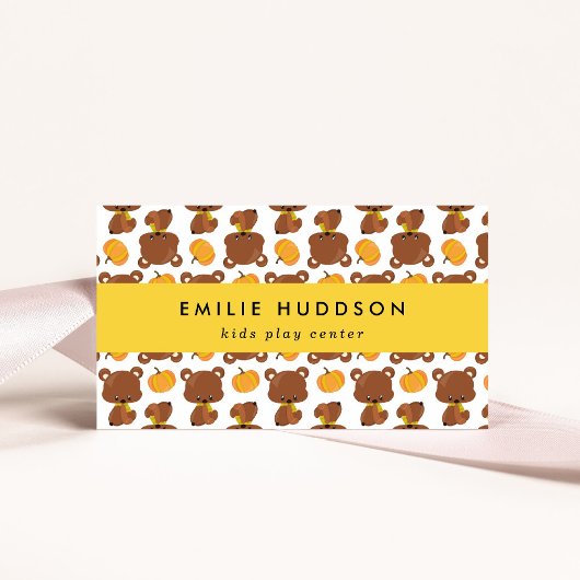 キュートなクマ、キッズセ遊ンター、アクティビティセンター 名刺