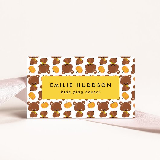 キュートなクマ、キッズセ遊ンター、アクティビティセンター 名刺