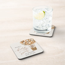 キュートなクマ，ベージュのバルーン，第1誕生日