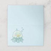 キュートなクラゲのベビーシャワーかわいい プレイスカード (外部開封)