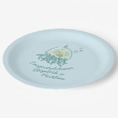 キュートなクラゲのベビーシャワーかわいい ペーパープレート (アングル)