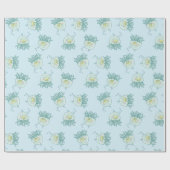 キュートなクラゲのベビーシャワーかわいい ラッピングペーパー (フラット)