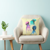 キュートなクラゲトリオ水彩画 クッション (椅子)