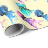 キュートなクラゲトリオ水彩画 ラッピングペーパー (ロールコーナー)