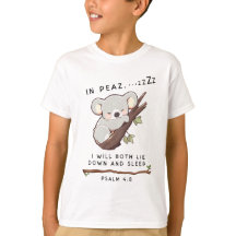 キュートなクリスチャン眠るコアラ詩篇4聖書