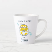 キュートなクリスチャン「温かくて居心地の良いイエス」子猫 カフェラテマグ (右)