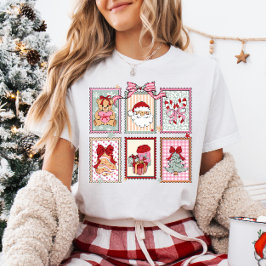 キュートなクリスマスのコケットフレーム Tシャツ