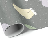 キュートなクリスマスのミッテンス冬のパターン ラッピングペーパー (ロールコーナー)