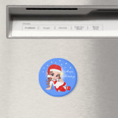 キュートなクリスマスの妖精の天使と星のマグネット マグネット (インサイチュ (食洗機))