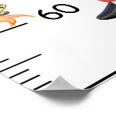 キュートなクリスマスの成長チャートのメトリック ポスター (角)