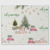 キュートなクリスマスの輝き ラッピングペーパー (フラット)