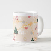 キュートなクリスマスの雰囲気マグカップ ジャンボコーヒーマグカップ (正面右)