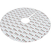 キュートなクリスマスカクテル ブラッシュドポリエステルツリースカート (アングル)