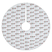 キュートなクリスマスカクテル ブラッシュドポリエステルツリースカート (正面)