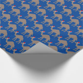 キュートなクリスマスカメルパターン(の模様が)ある ラッピングペーパー (角)