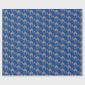 キュートなクリスマスカメルパターン(の模様が)ある ラッピングペーパー (フラット)