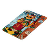 キュートなクリスマスカロル歌手キャットマグネット マグネット (左側)