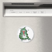 キュートなクリスマスキウイ漫画マグネット マグネット (インサイチュ (食洗機))