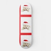 キュートなクリスマスキットン&ハートラインアート スケートボード (正面)