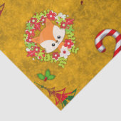 キュートなクリスマスキツネインリースクリスマス 薄葉紙 (詳細)